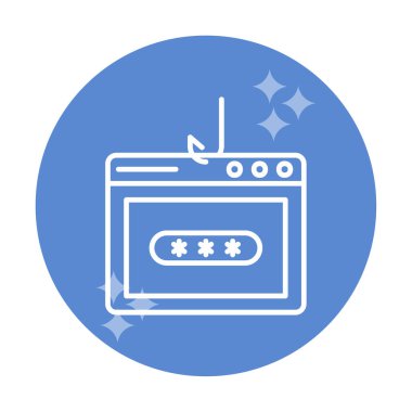 Basit Parola Kopyalama simgesi, vektör illüstrasyonu