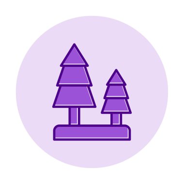 Orman ikonu vektör illüstrasyonu 