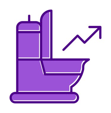 Ok simgesi vektör illüstrasyonlu idrar 