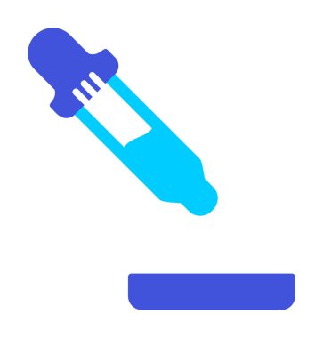Pipette düz renk vektör ikonu tasarımı 