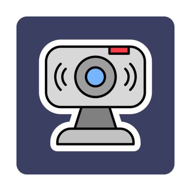 Web kamerası. Web simgesi basit illüstrasyon                   