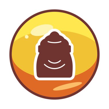 Şeker düzlüğü simgesi, vektör illüstrasyonu  