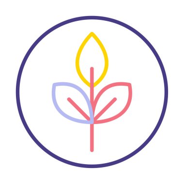 Yaprak logosu tasarımının vektör çizimi. Ekoloji kavramı 