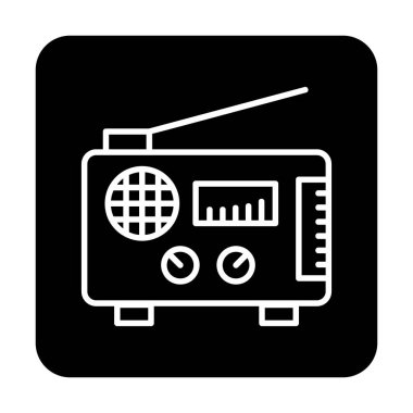 radyo ikonu. özet çizim vektör tasarımı