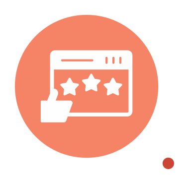  düz Review simge vektör illüstrasyon tasarımı
