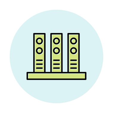 Ofis klasörleri simgesi, vektör illüstrasyonunu arşivle 