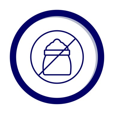 Şeker işareti yok, vektör illüstrasyonu  