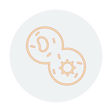 Mitoz web simgesi, vektör illüstrasyonu