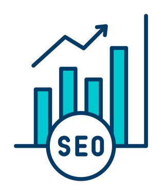 Basit Analitik simge, vektör illüstrasyonu