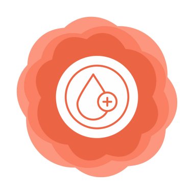 Kan damlası ağ simgesi, vektör illüstrasyonu 