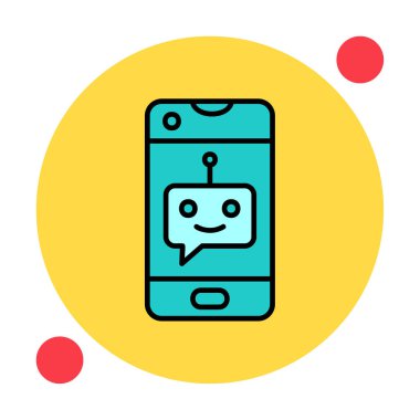 Sohbet simgesi vektör illüstrasyonu