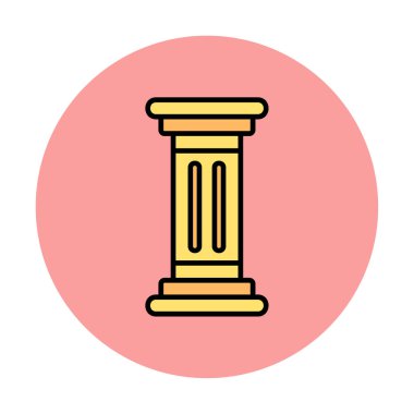 Sütun düz simgesinin vektör illüstrasyonu