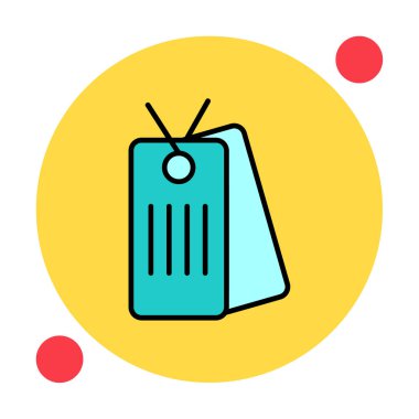 Köpek etiketi vektör simgesi, vektör illüstrasyonu