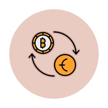 para birimi değişim simgesi, vektör illüstrasyonu