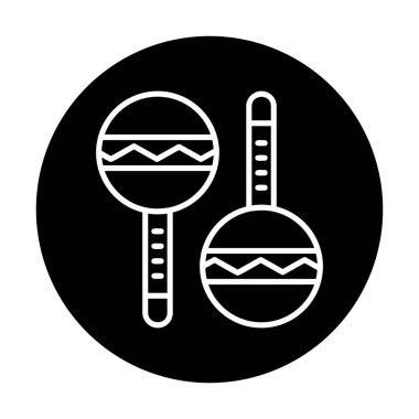 maracas simgesi vektör illüstrasyonu