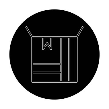 kutusu simgesini açın. vektör çizim                                      