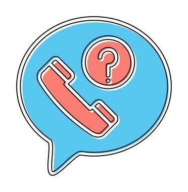 Basit kaçırılan çağrı simgesi, vektör illüstrasyonu