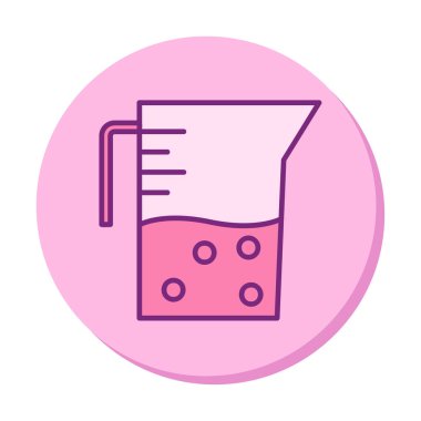 Beaker modern simgesinin vektör illüstrasyonu                          