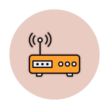 Basit Modem simgesi vektör illüstrasyonu