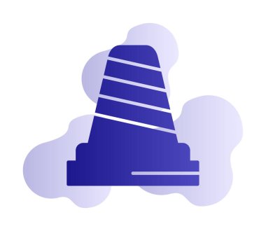 Trafik konisi vektör resimleme tasarımı