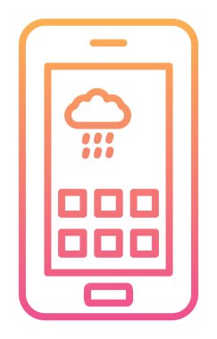 Cep telefonu web simgesi, vektör çizim