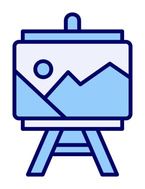 düz boyama simgesi, vektör illüstrasyon tasarımı