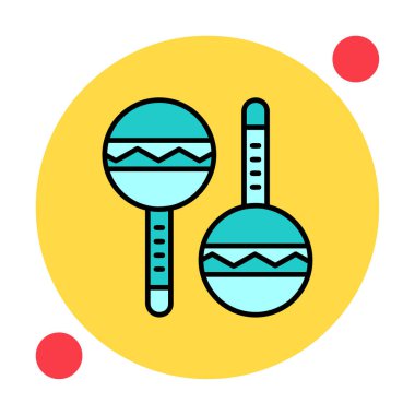 maracas simgesi vektör illüstrasyonu