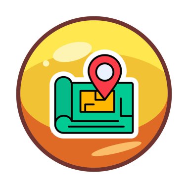 gps konum simgesi, vektör illüstrasyonu basit tasarım