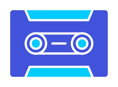 Kaset. Web simgesi basit illüstrasyon                               