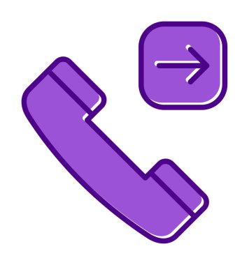 Giden telefon simgesi vektör çizimi tasarımı