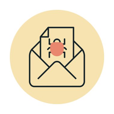 Basit çöp posta harfi simgesi, vektör illüstrasyonu