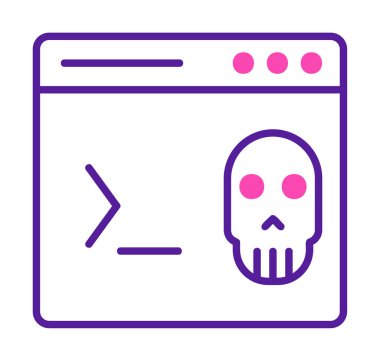 bilgisayar terminali simgesi, vektör illüstrasyonu basit tasarım