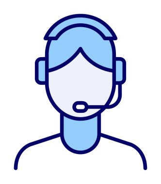 Vektör olarak Müşteri Hizmetleri Ajanı simgesi. logotype