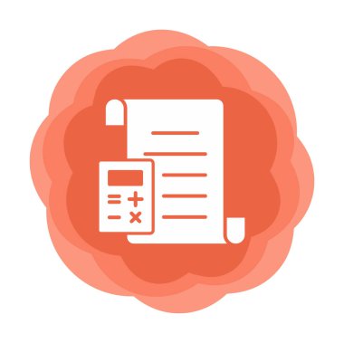 Basit muhasebe simgesi, vektör illüstrasyonu