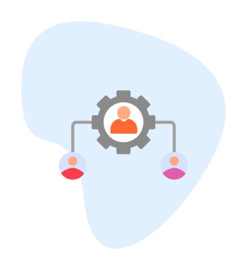 modern basit düz yönetim simgesi  