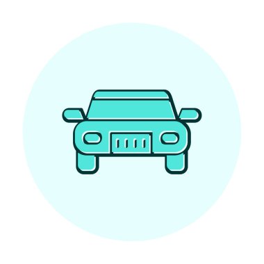 araba web simgesi basit illüstrasyon 