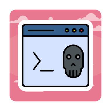 bilgisayar terminali simgesi, vektör illüstrasyonu basit tasarım