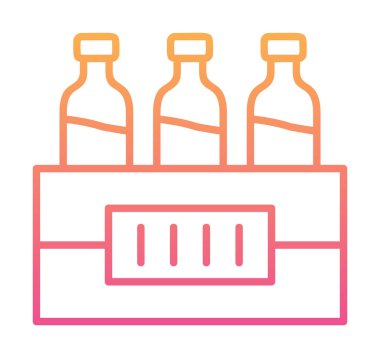 Su şişeleri. Web simgesi basit illüstrasyon 