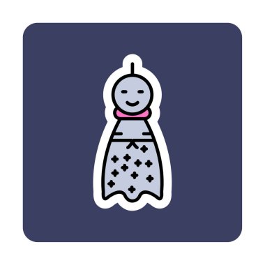 Teru Teru Bozu simgesi, vektör çizimi