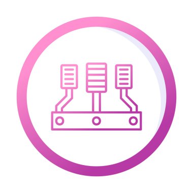 Araba Hızlandırıcı düz simgesi, vektör illüstrasyonu 