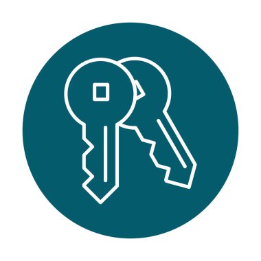 anahtar simgesi. düz dizayn. vektör illüstrasyonu 