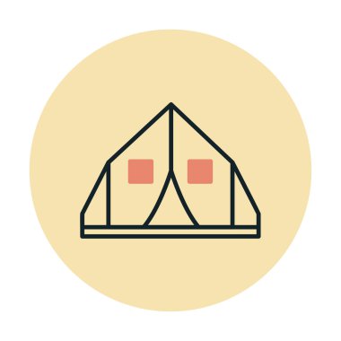 çadır simgesi, vektör çizimi  