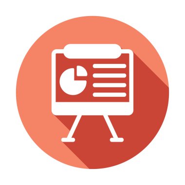 Sunum tahtası simgesi, vektör illüstrasyonu   