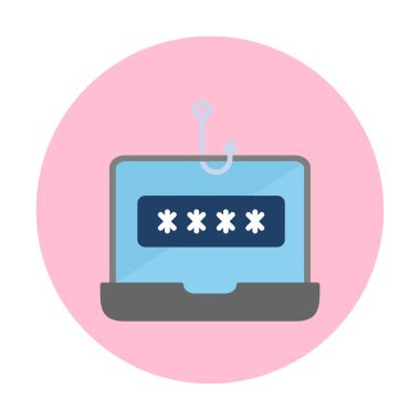 parola phishing simge vektör illüstrasyon tasarımı