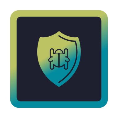 Antivirüs kalkan koruma vektörü çizimi 