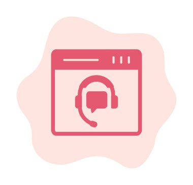 Modern Çevrimiçi Online Destekleyici element tasarımının vektör illüstrasyonu                            