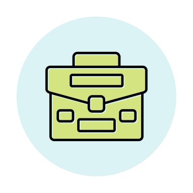 Portföy düz vektör simgesi