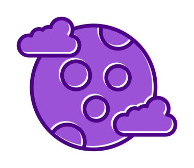 Dolunay düz ikonu. vektör illüstrasyonu 