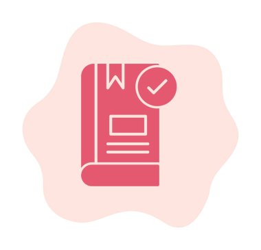  Kitap Denetimi İşaretleme simgesi, vektör illüstrasyonu   