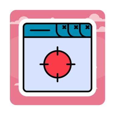 hedef simge, vektör illüstrasyonu basit tasarım